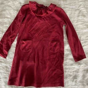 misha & puff sweetheart dress w/ ruffle collar